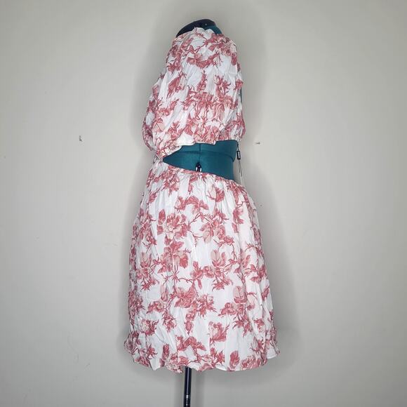 Bardot XXL US 12 AU 16 Eden Red Floral Deep V Neck Cottage Country Sundress NWT - Picture 4 of 12